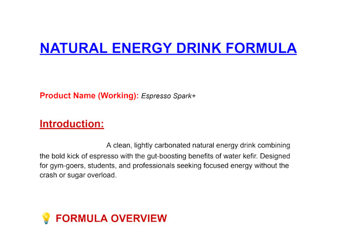 do food formulation, vitamin and product development formulation chemist